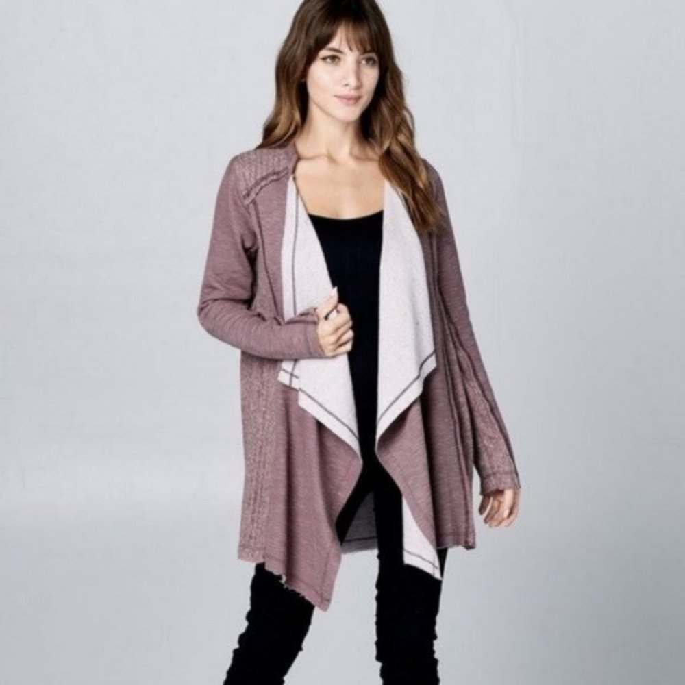 NWT Hummingbird Cascade Draped Open Cardigan Small